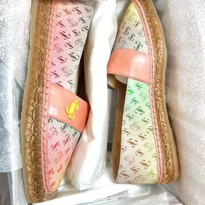 Jimmy Choo sunset mix/ sunset peach espadrilles